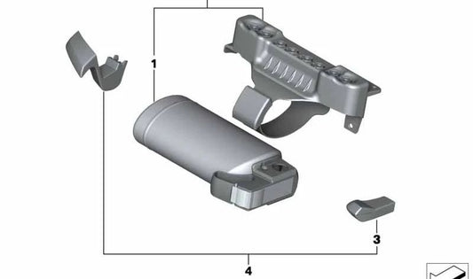 Short Right Handle OEM 52100391556 for BMW (Compatible models: E81, E82, E87, E88, F20, F21, F22, F23, F87, E90, E91, E92, F30, F31, F34, F35, F80, F32, F36, F82, E84, F25, F26, E89). Original BMW.