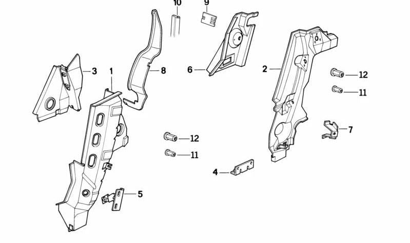 Cubierta derecha para BMW (OEM 41212292012). Original BMW