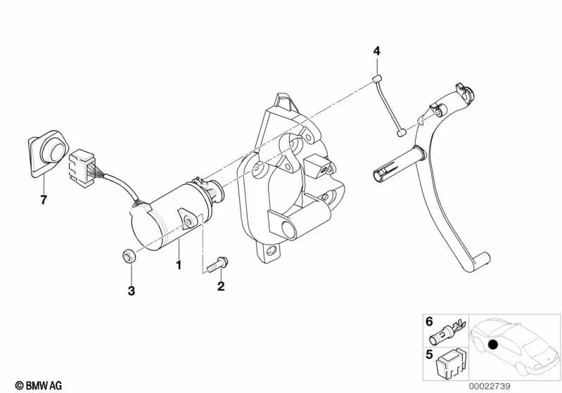 Pedalsensor-Set für BMW E46 (OEM 13627786267). Original BMW.