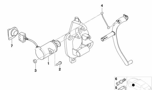 Carcasa de enchufe para BMW Serie 3 E46 (OEM 61131387132). Original BMW