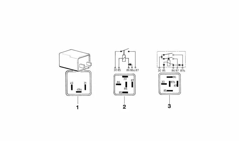 Starter Relay OEM 61321244411 for BMW 3 Series (E21, E30), 5 Series (E12, E28), 6 Series (E24), 7 Series (E23). Original BMW.