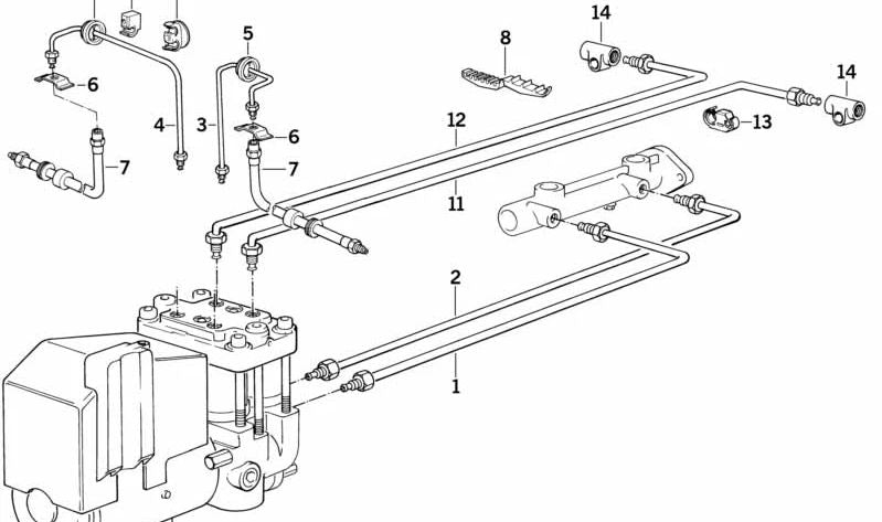 Tubería para BMW Serie 5 E34, Serie 7 E32 (OEM 34326755501). Original BMW