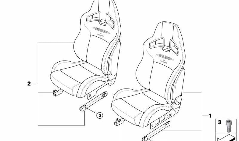 Juego de Tornillos y Tapones para BMW E81, E82, E87, E90, E91, E92, para MINI R56 (OEM 52102152617). Original BMW