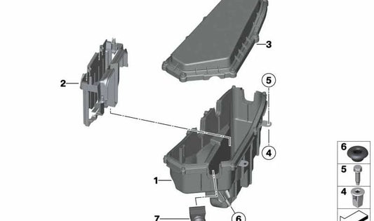 E-Box OEM 12908512281 pour BMW F20, F21, F22, F23, F30, F31, F34, F32, F33, F36, F25, F26. BMW d'origine.