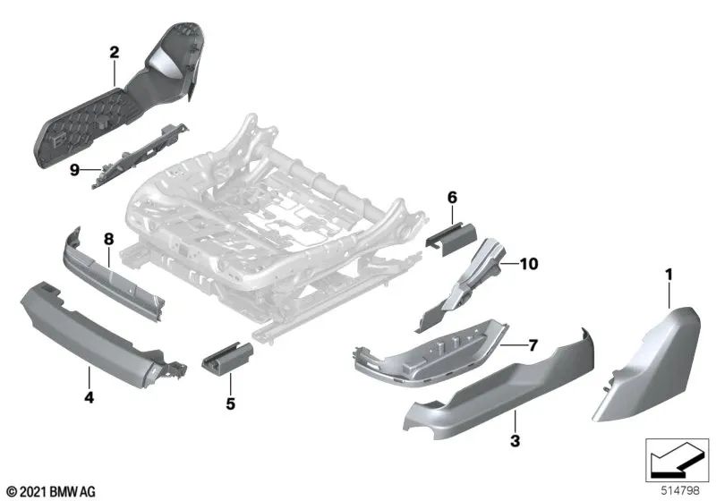 Blende Oberschiene exterior izquierda para BMW I20 (OEM 52109871361). Original BMW