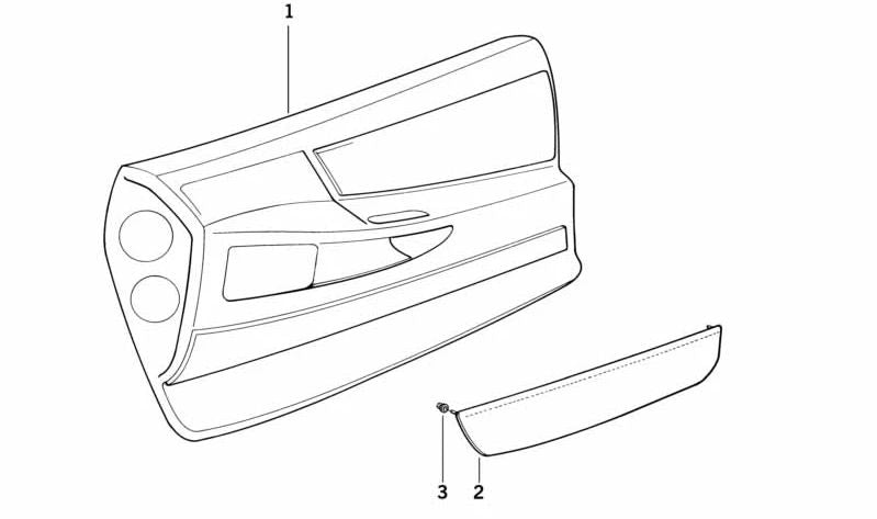 Panel de puerta delantero izquierdo para BMW Serie 8 E31 (OEM 51418161827). Original BMW