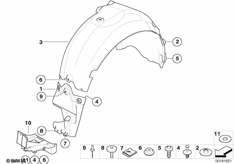 Cubierta izquierda para BMW Z4 E85, E86 (OEM 51717114857). Original BMW