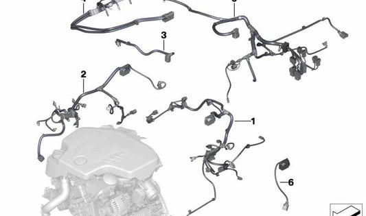 Cablaggio del motore Modulo di trasmissione OEM 12537619154 per BMW E84. BMW originale.