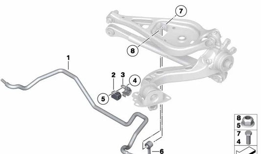 Estabilizador trasero para BMW E89 (OEM 33556784923). Original BMW