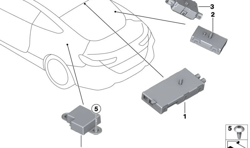 Amplificador de Antena para BMW F91, G14 (OEM 65206835174). Original BMW