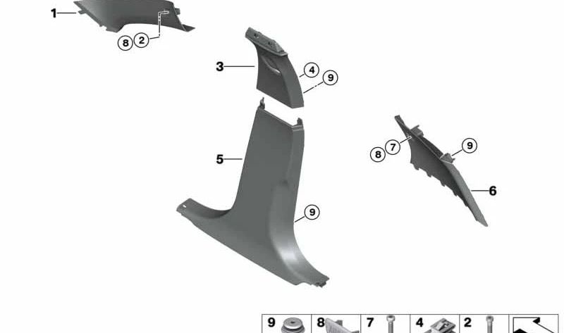 PILA MORMAZIONE OEM 51437464222 per BMW F40, F70. BMW originale.