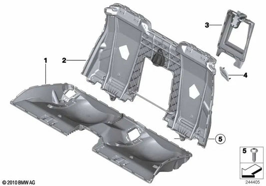 Embellecedor de salida de cinturón derecho para BMW F12, F13, F12N, F13N (OEM 52207262790). Original BMW.