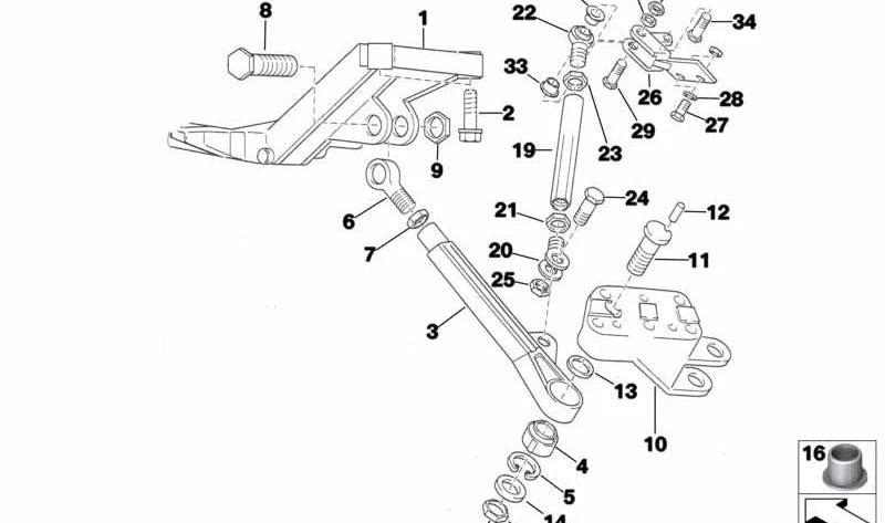 Screw for various BMW models (OEM 31122271805). Original BMW