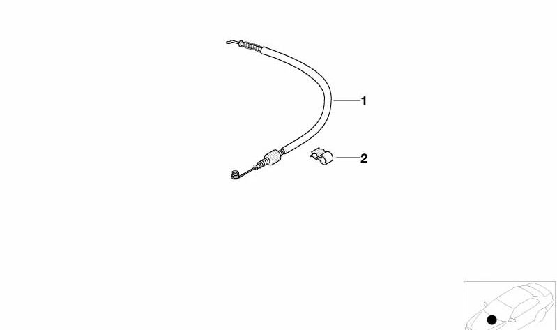 Cable Bowden para regulación del ventilador OEM 64118397723 para BMW E36, Z3. Original BMW