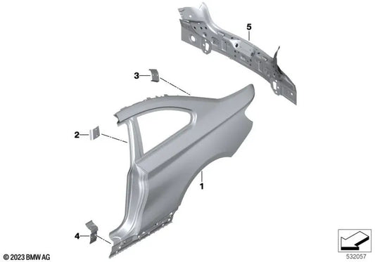 Placa de refuerzo umbral izquierda para BMW F22, F22N, F87, F87N (OEM 41217374409). Original BMW