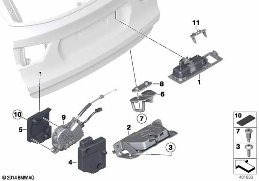 Soporte Inferior para BMW F25, F26 (OEM 51247266440). Original BMW