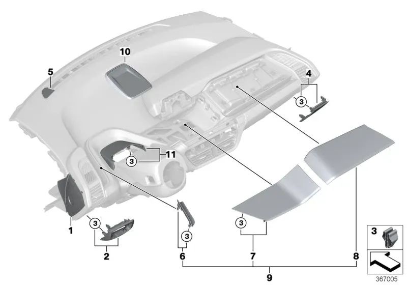 Carcasa de Unidad de Control de Luz para BMW i I01, I01N (OEM 51459282942). Original BMW