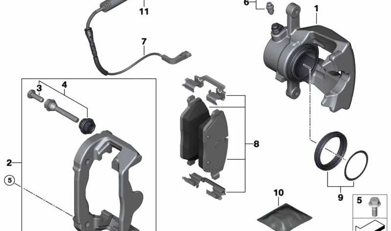 Soporte de freno para BMW E81, E87 (OEM 34216776379). Original BMW.