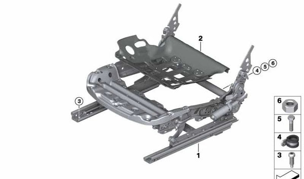 Sitzschale para BMW I12, I15 (OEM 52107354547). Original BMW.