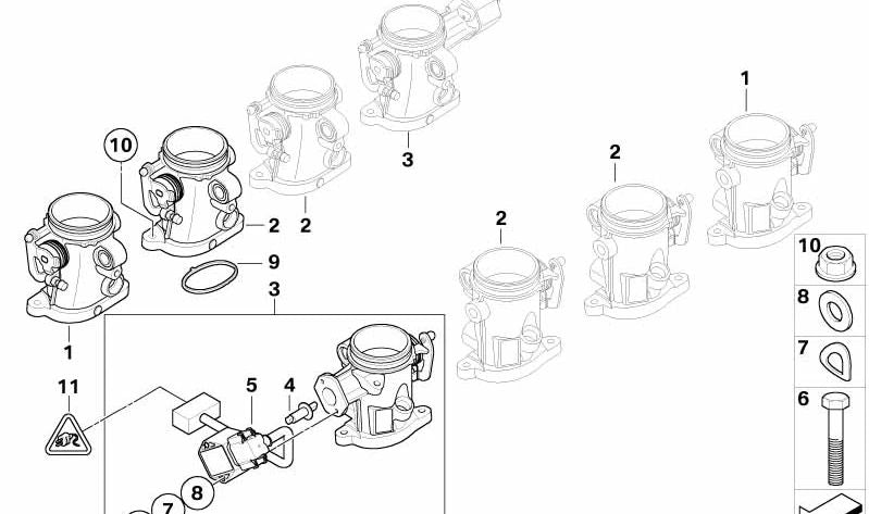 Sensor de efecto Hall para BMW Serie 3 E90, E92, E93 (OEM 13627841704). Original BMW