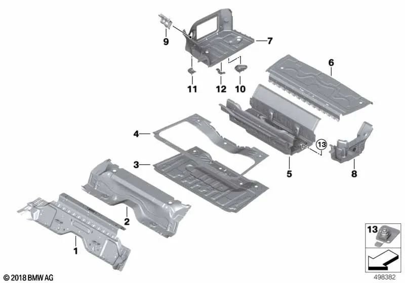 Gepäckraumwanne for BMW 3 Series G20, G20N, G21, G21N (OEM 41007487224). Genuine BMW.