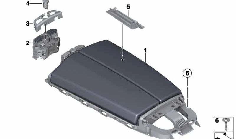 Front Center Armrest OEM 51169237097 for BMW F06 (6 Series Gran Coupe). Original BMW.