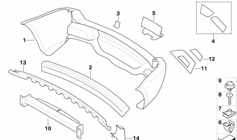 Embellecedor lateral izquierdo OEM 51123400997 para BMW E83 X3 (2003-2010). Original BMW.