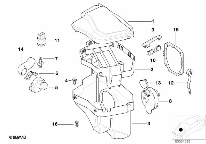 Sellado superior de mampara para BMW E39 (OEM 34301163455). Original BMW