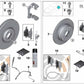 Non-asbestos brake pad repair kit for BMW 5 Series F07, F07N, 7 Series F01, F01N, F02, F02N, F04 (OEM 34216793025). Original BMW.