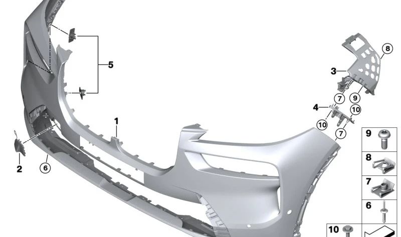 Tapa de gancho de remolque OEM 51119854132 para BMW G07 (X7). Original BMW.