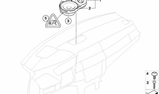 Suporte de alto-falante de painel OEM 65139277840 para BMW E70, E71, E72. BMW original