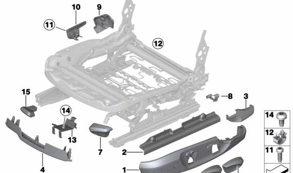 Palanca izquierda OEM 52107330151 para BMW E84, F25, F26, E89. Original BMW.