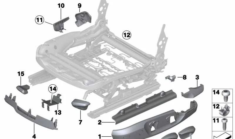 Palanca derecha para BMW E84, F25, F26, E89 (OEM 52107330152). Original BMW