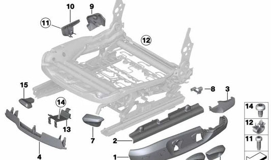 Rechter Hebel für BMW E84, F25, F26, E89 (OEM 52107330152). Original BMW