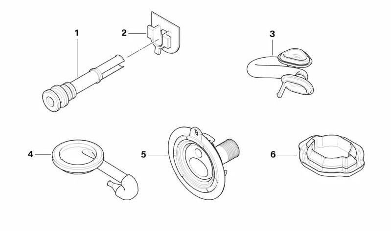 Tapón de pared frontal derecha para BMW Serie 1 E87N, Serie 3 E90, E91, E92, E93 (OEM 61136919380). Original BMW