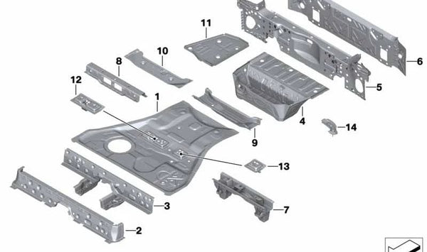 Revestimiento lateral derecho del maletero OEM 41007947134 para BMW X7 (G07). Original BMW