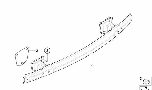 OEM 5112715715718 Supporto posteriore per la serie BMW 3 (E90). BMW originale.