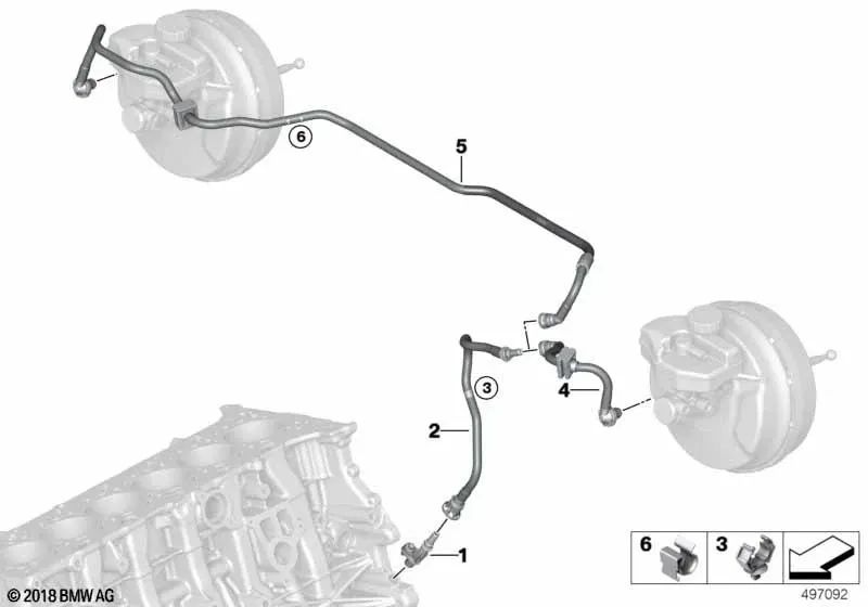 Válvula de retención para BMW F97, F98 (OEM 11668092846). Original BMW