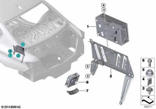 Amplifier Support for BMW F15, F85 (OEM 65159271752). Genuine BMW.