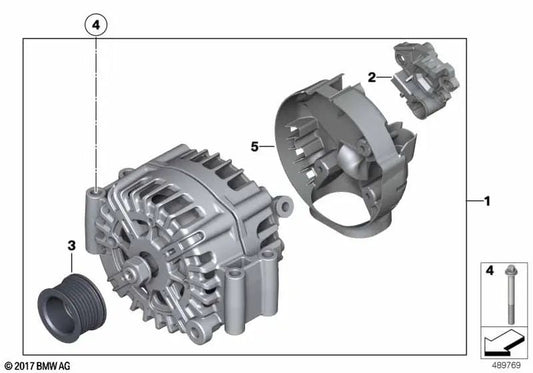 Generator Regulator for BMW F90, G30 7 Series G11, G12 8 Series G15, G16 X5 G05 X6 F96 X7 G07 (OEM 12318636419). Genuine BMW.