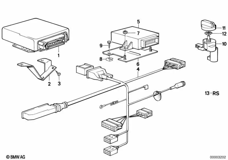 Cable for BMW Series 5 E28 (OEM 24631215700). Genuine BMW.