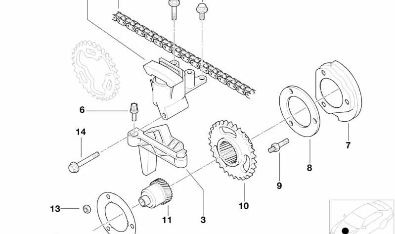 Arandela de ajuste OEM 11361436674 para BMW (Modelos compatibles: E36, E46, E39, E60, E61, E38, E65, E66, E83, E53, Z3, E85). Original BMW.