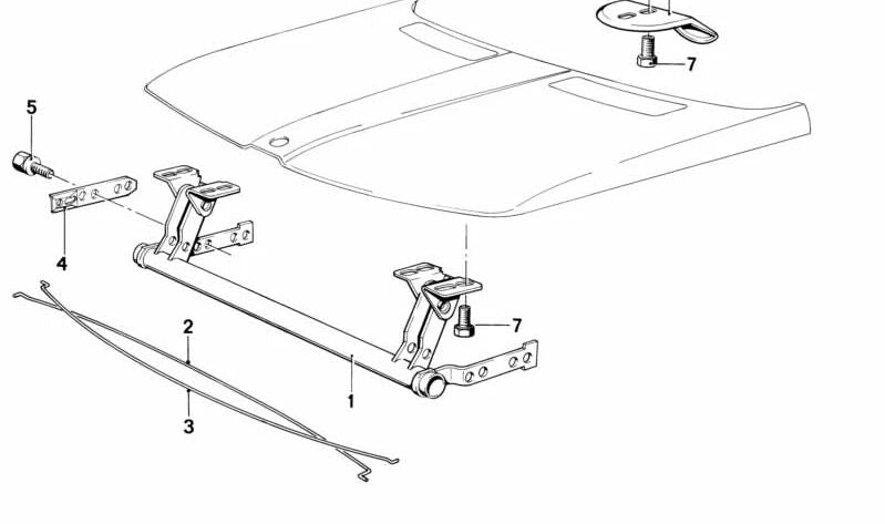 Barra de torsión derecha para BMW Serie 3 E21 (OEM 41611825582). Original BMW