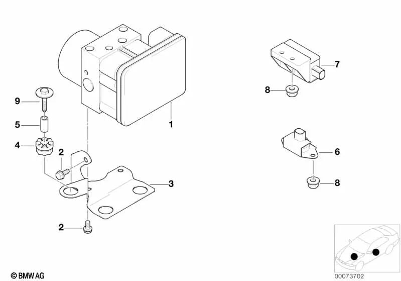 Silentblock para BMW E36, F30 Serie 5 F10, F01N, F02N, X5 F15 (OEM 34511164894). Original BMW.