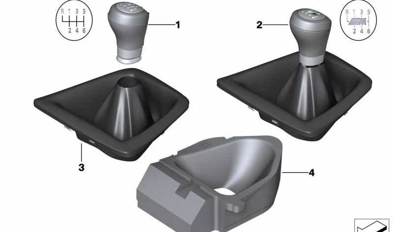 Cubierta de Palanca de Cambios Cuero Sintético para BMW E84 (OEM 25117636956). Original BMW