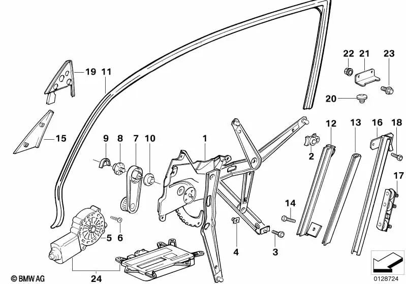 Unidad de transmisión derecha para BMW Serie 3 E36 (OEM 67628360570). Original BMW