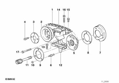 Guía para BMW Serie 3 E36, E46, Serie 5 E34, E39, E60, E61, Serie 7 E38, E65, E66, X3 E83, X5 E53, Z4 E85 (OEM 11311722651). Original BMW