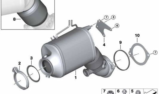 Board pour la série BMW 3 F31N, F34N, 4 F32N Series, F33N, F36N (OEM 18308595416). BMW d'origine