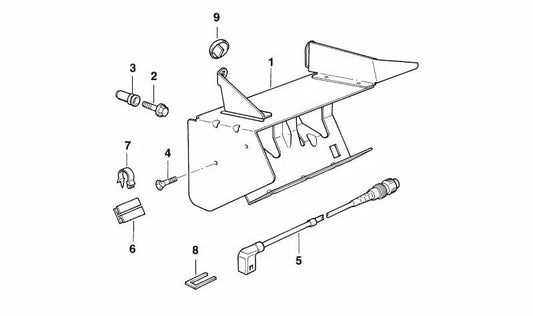 Tapa de Cobertura para BMW Serie 3 E36 (OEM 65128362100). Original BMW