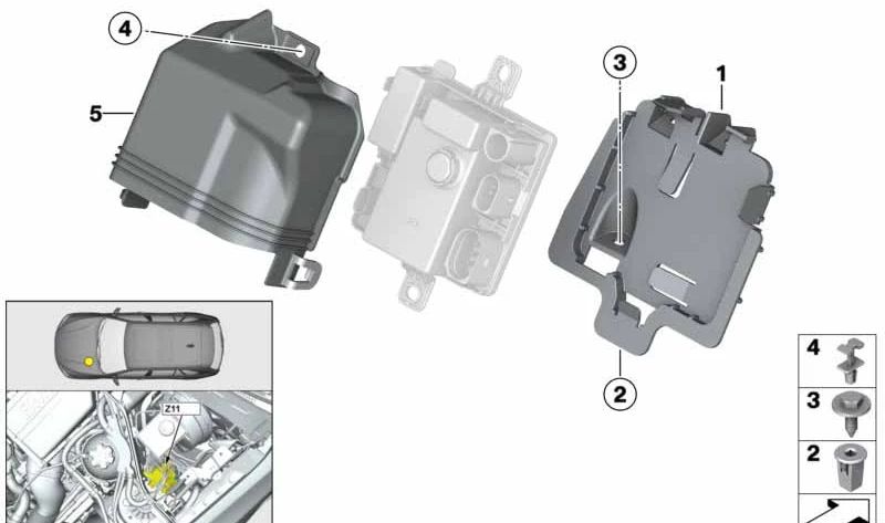 Multifunctional Support for BMW X3 F25, X4 F26 (OEM 12907590619). Genuine BMW